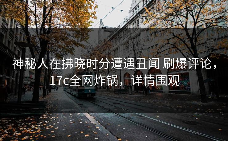 神秘人在拂晓时分遭遇丑闻 刷爆评论，17c全网炸锅，详情围观
