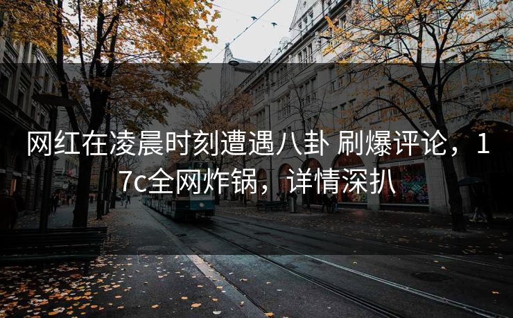 网红在凌晨时刻遭遇八卦 刷爆评论，17c全网炸锅，详情深扒